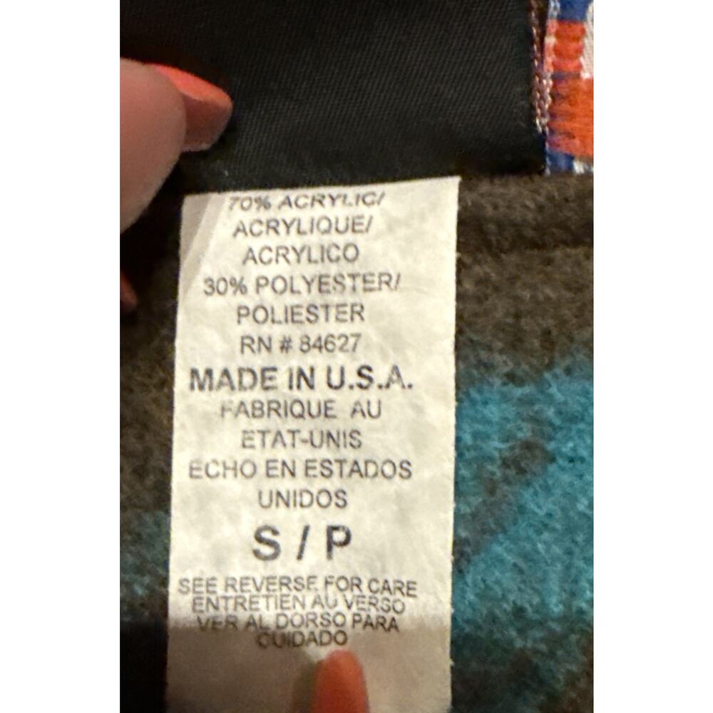 Vintage Mazmanian Women’s Small Aztec Feather Print Long Jacket Brown USA 46” - Picture 7 of 10